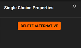 Delete alternative steps, button of delete alternative